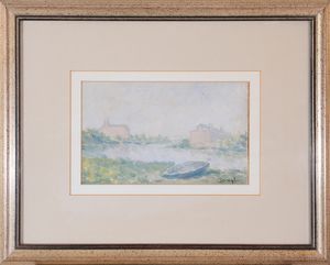 PIO SEMEGHINI : Marna a Mazzorbo  - Asta Arte moderna e contemporanea - Dipinti del XIX e XX secolo - Associazione Nazionale - Case d'Asta italiane