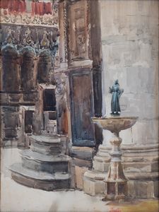 Vettore Zanetti Zilla - Interno chiesa dei Frari