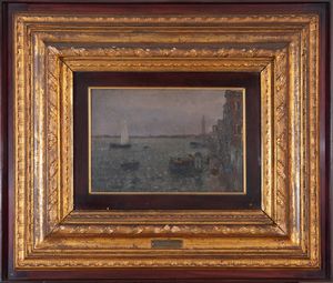 Beppe Ciardi : Fondamenta nuove  - Asta Arte moderna e contemporanea - Dipinti del XIX e XX secolo - Associazione Nazionale - Case d'Asta italiane