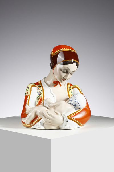 C.I.A MANNA : Maternit sarda Scultura a tutto tondo, Torino  - Asta Asta 451 | DESIGN E ARTI DECORATIVE DEL NOVECENTO - CERAMICHE e VETRI Online - Associazione Nazionale - Case d'Asta italiane