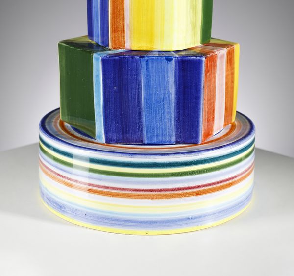 DORAZIO PIERO (1927 - 2005) : Torre di Babele Scultura composta da sei elementi componibili  - Asta Asta 451 | DESIGN E ARTI DECORATIVE DEL NOVECENTO - CERAMICHE e VETRI Online - Associazione Nazionale - Case d'Asta italiane