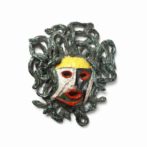 MANIFATTURA DI FAENZA : Maschera di Medusa  - Asta Asta 451 | DESIGN E ARTI DECORATIVE DEL NOVECENTO - CERAMICHE e VETRI Online - Associazione Nazionale - Case d'Asta italiane