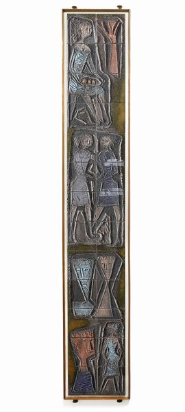 FURLAN TONI (1913 - 1980) : Grande pannello brutalista composto da ventisei formelle  - Asta Asta 451 | DESIGN E ARTI DECORATIVE DEL NOVECENTO - CERAMICHE e VETRI Online - Associazione Nazionale - Case d'Asta italiane
