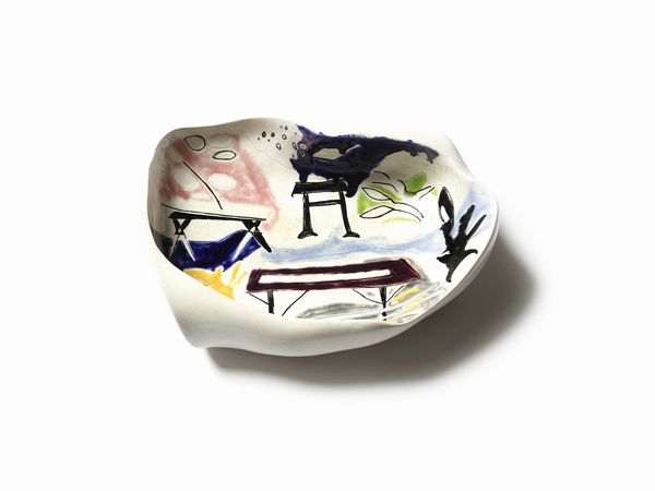 CAMPI ANTONIA (1921 - 2019) : Centrotavola per Societ� Ceramica Italiana Laveno, Lavenia  - Asta Asta 451 | DESIGN E ARTI DECORATIVE DEL NOVECENTO - CERAMICHE e VETRI Online - Associazione Nazionale - Case d'Asta italiane