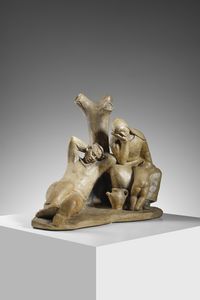 CACCIAPUOTI - Famiglia contadina in riposo Gruppo scultoreo