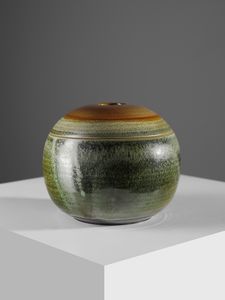 MANIFATTURA CERAMICA ARCORE - Vaso di forma sferica con coperchio