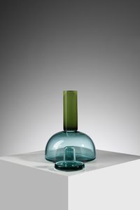 MANIFATTURA MURANESE : Bottiglia con tappo  - Asta Asta 451 | DESIGN E ARTI DECORATIVE DEL NOVECENTO - CERAMICHE e VETRI Online - Associazione Nazionale - Case d'Asta italiane