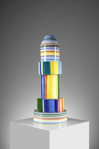 DORAZIO PIERO (1927 - 2005) - Torre di Babele Scultura composta da sei elementi componibili