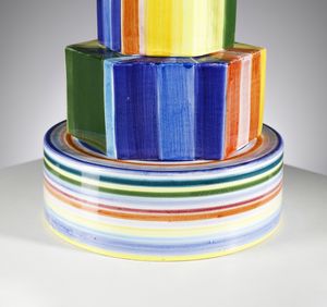 DORAZIO PIERO (1927 - 2005) : Torre di Babele Scultura composta da sei elementi componibili  - Asta Asta 451 | DESIGN E ARTI DECORATIVE DEL NOVECENTO - CERAMICHE e VETRI Online - Associazione Nazionale - Case d'Asta italiane