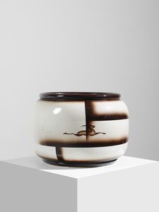 SIMONETTO ANGELO (1906 - 1961) - Grande vaso con decoro di antilope per Galvani, Pordenone