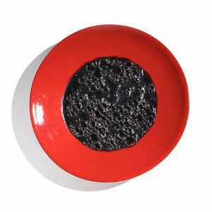 PIANEZZOLA POMPEO (1925 - 2012) - Grande piatto decorato a rilievo nel cavetto