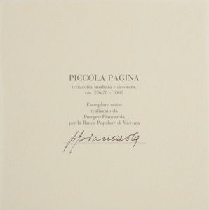 PIANEZZOLA POMPEO (1925 - 2012) : Piccola pigna Formella  - Asta Asta 451 | DESIGN E ARTI DECORATIVE DEL NOVECENTO - CERAMICHE e VETRI Online - Associazione Nazionale - Case d'Asta italiane
