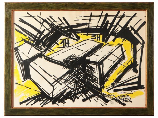 Vinicio Berti : Progetto 1H 3H 1973-74  - Asta La casa moderna  - Associazione Nazionale - Case d'Asta italiane