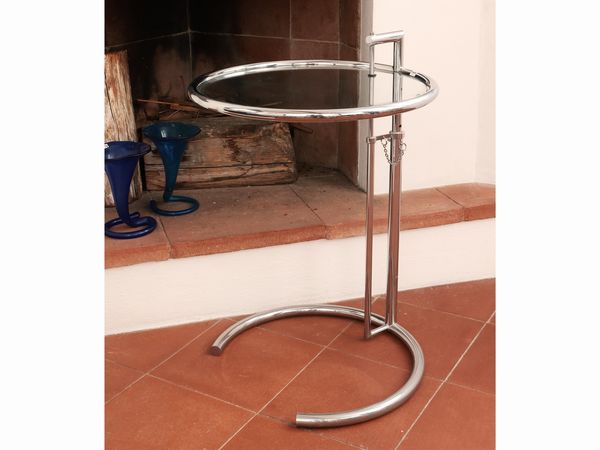 Tavolino da appoggio E 1027, Eileen Grey, produzione Alivar  - Asta La casa moderna  - Associazione Nazionale - Case d'Asta italiane