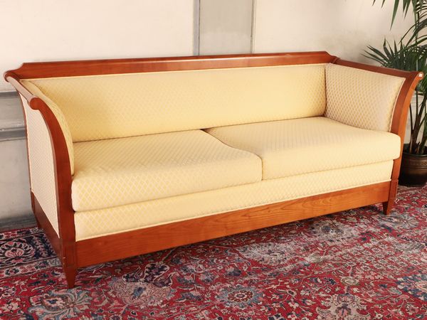 Divano a barca in ciliegio, Morelato  - Asta La casa moderna  - Associazione Nazionale - Case d'Asta italiane