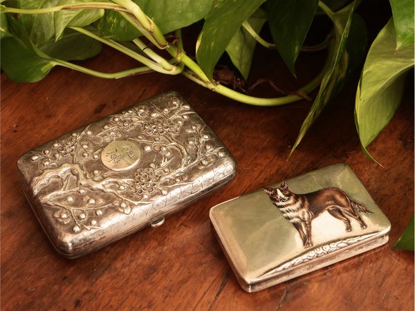 Due piccole scatole in argento  - Asta La casa moderna  - Associazione Nazionale - Case d'Asta italiane