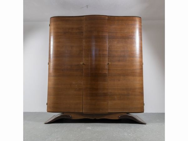 Armadio a due ante in noce  - Asta La casa moderna  - Associazione Nazionale - Case d'Asta italiane