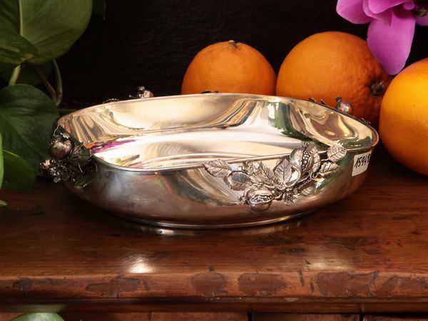 Cestino centrotavola in argento 925, Masi e Zaccaro Firenze  - Asta La casa moderna  - Associazione Nazionale - Case d'Asta italiane