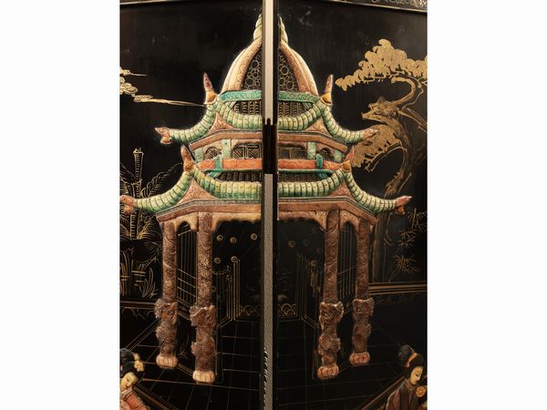 Paravento in lacca  - Asta La casa moderna  - Associazione Nazionale - Case d'Asta italiane