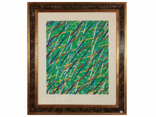 PIERO DORAZIO : Composizione astratta 1986  - Asta La casa moderna  - Associazione Nazionale - Case d'Asta italiane