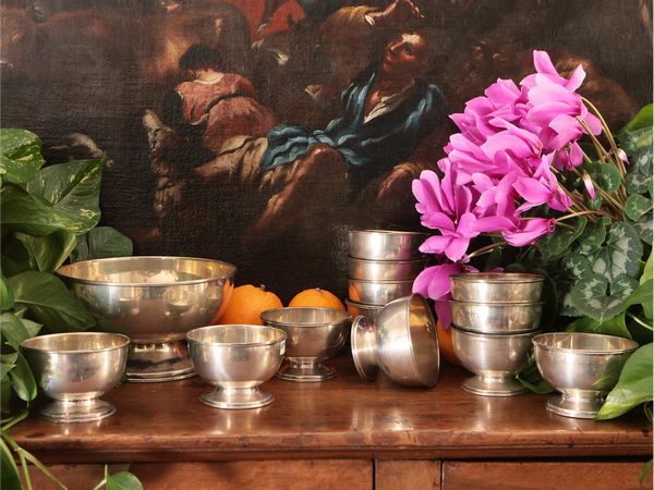 Servizio da macedonia in argento, Brandimarte  - Asta La casa moderna  - Associazione Nazionale - Case d'Asta italiane