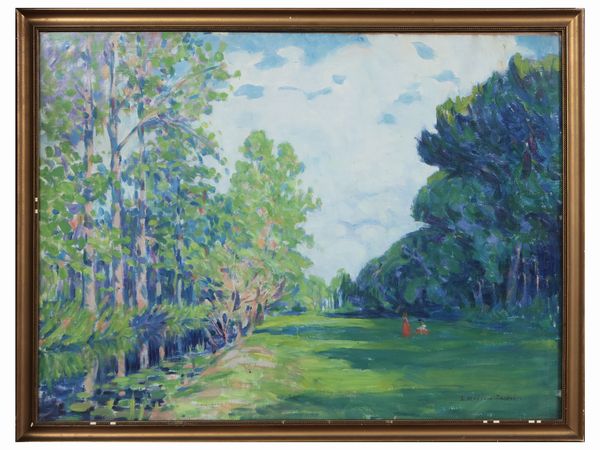 Emilio Mazzoni Zarini : Paesaggio  - Asta La casa moderna  - Associazione Nazionale - Case d'Asta italiane