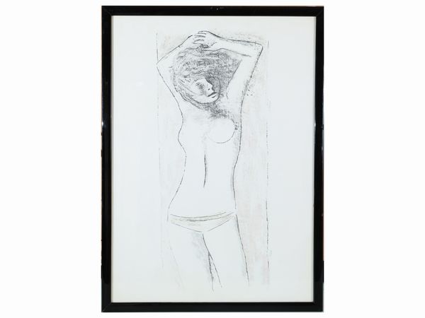 Xavier Bueno : Bambina sdraiata  - Asta La casa moderna  - Associazione Nazionale - Case d'Asta italiane