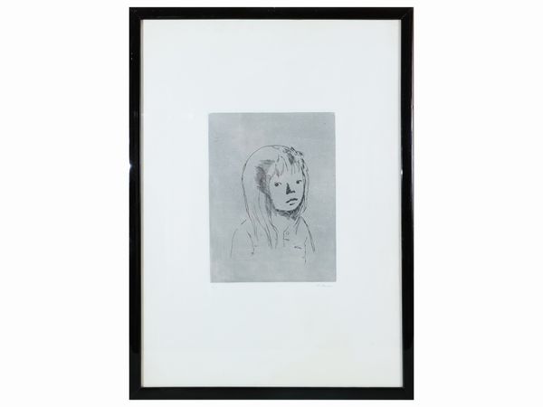 Xavier Bueno : Volto di bambina  - Asta La casa moderna  - Associazione Nazionale - Case d'Asta italiane
