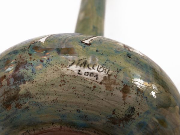 Paolo Staccioli : Vaso globulare cavalli 2001  - Asta La casa moderna  - Associazione Nazionale - Case d'Asta italiane