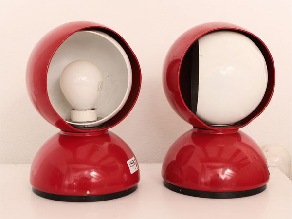Coppia di lumi da tavolo Eclisse, Vico Magistretti per Artemide, 1965  - Asta La casa moderna  - Associazione Nazionale - Case d'Asta italiane