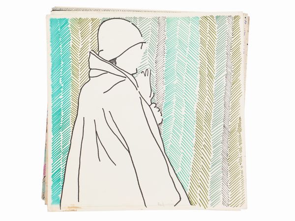 Gianni Dorigo : Lotto di 8 Disegni di Gianni Dorigo: Senza titolo  - Asta La casa moderna  - Associazione Nazionale - Case d'Asta italiane