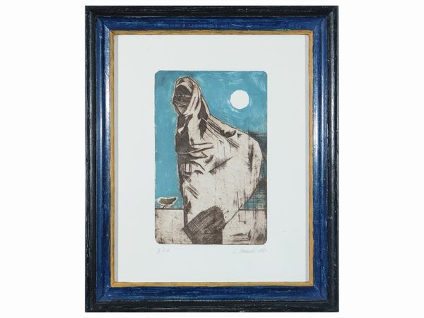 Lotto Composto da tre litografie ed un'acquaforte (5)  - Asta La casa moderna  - Associazione Nazionale - Case d'Asta italiane