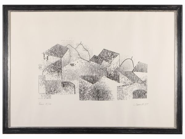 Lotto Composto da tre litografie ed un'acquaforte (5)  - Asta La casa moderna  - Associazione Nazionale - Case d'Asta italiane