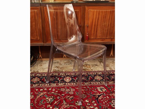 Serie di quattro sedie in policarbonato trasparente  - Asta La casa moderna  - Associazione Nazionale - Case d'Asta italiane