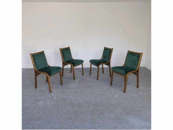 Serie di quattro sedie modello Cavour, Gregotti, Meneghetti e Stoppino per Poltrona Frau  - Asta La casa moderna  - Associazione Nazionale - Case d'Asta italiane