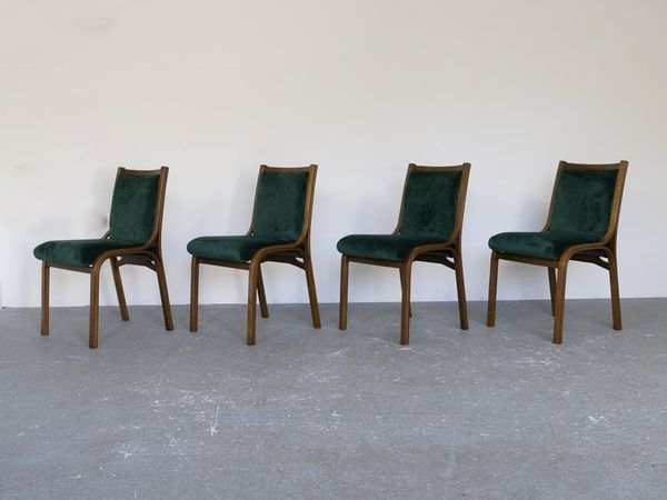 Serie di quattro sedie modello Cavour, Gregotti, Meneghetti e Stoppino per Poltrona Frau  - Asta La casa moderna  - Associazione Nazionale - Case d'Asta italiane