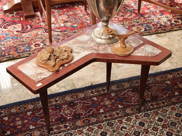 Tavolino da appoggio in mogano e marmo  - Asta La casa moderna  - Associazione Nazionale - Case d'Asta italiane