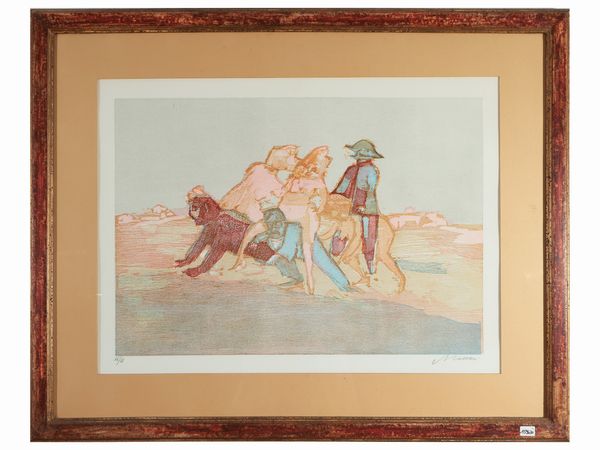 MINO MACCARI : Lotto di grafica composto da 4 litografie (4)  - Asta La casa moderna  - Associazione Nazionale - Case d'Asta italiane