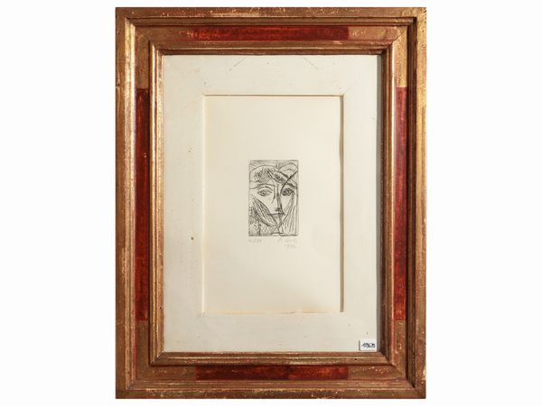 Primo Conti : Volto 1977  - Asta La casa moderna  - Associazione Nazionale - Case d'Asta italiane