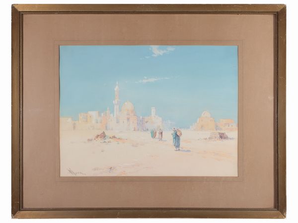 Pellegrini con paesaggio orientale  - Asta La casa moderna  - Associazione Nazionale - Case d'Asta italiane