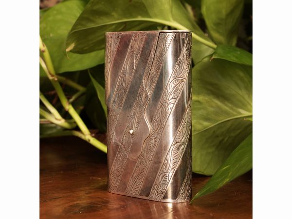 Portasigarette in argento 925, Piccini Firenze  - Asta La casa moderna  - Associazione Nazionale - Case d'Asta italiane