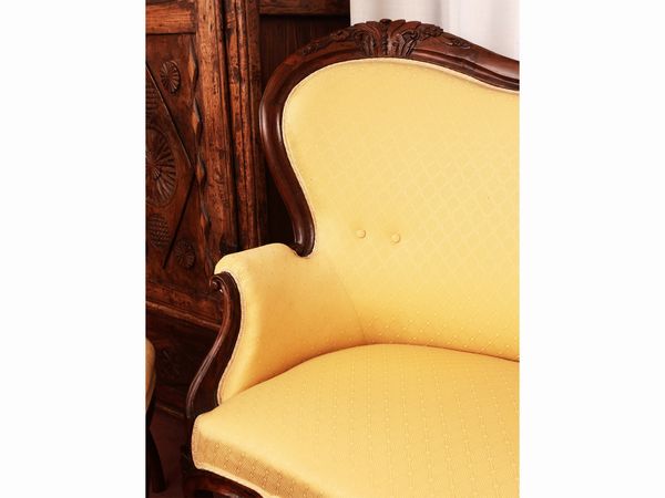 Divanetto in noce  - Asta La casa moderna  - Associazione Nazionale - Case d'Asta italiane