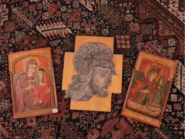 Lotto composto da due dipinti ed una scultura (3)  - Asta La casa moderna  - Associazione Nazionale - Case d'Asta italiane