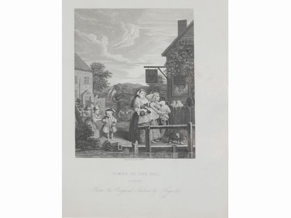 WILLIAM HOGARTH : Times of the Day Noon, From the Original Picture by Hogarth  - Asta La casa moderna  - Associazione Nazionale - Case d'Asta italiane