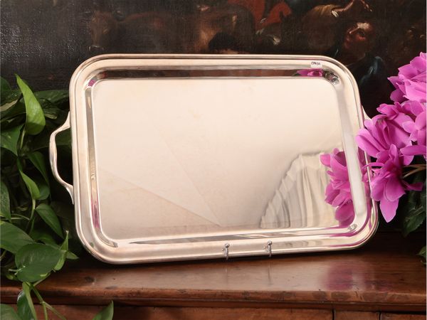 Guantiera in metallo argentato  - Asta La casa moderna  - Associazione Nazionale - Case d'Asta italiane