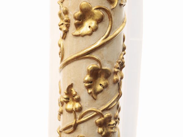 Colonna in legno intagliato, dorato e laccato  - Asta La casa moderna  - Associazione Nazionale - Case d'Asta italiane