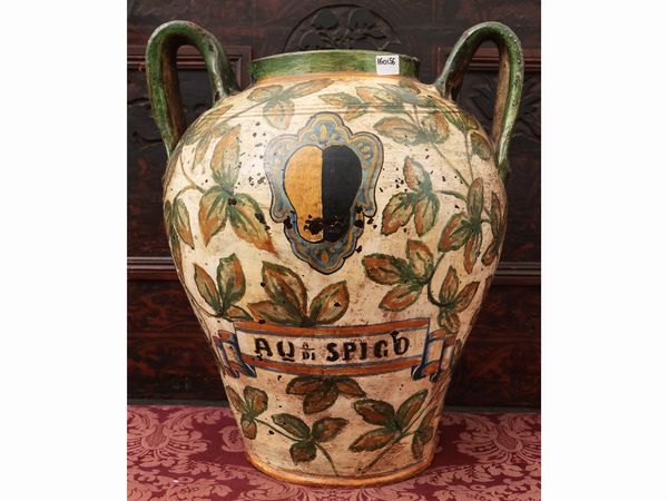 Orcetto da farmacia in terracotta smaltata  - Asta La casa moderna  - Associazione Nazionale - Case d'Asta italiane