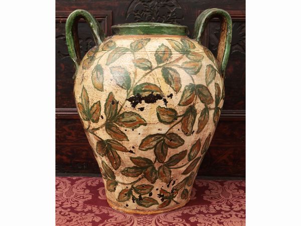 Orcetto da farmacia in terracotta smaltata  - Asta La casa moderna  - Associazione Nazionale - Case d'Asta italiane