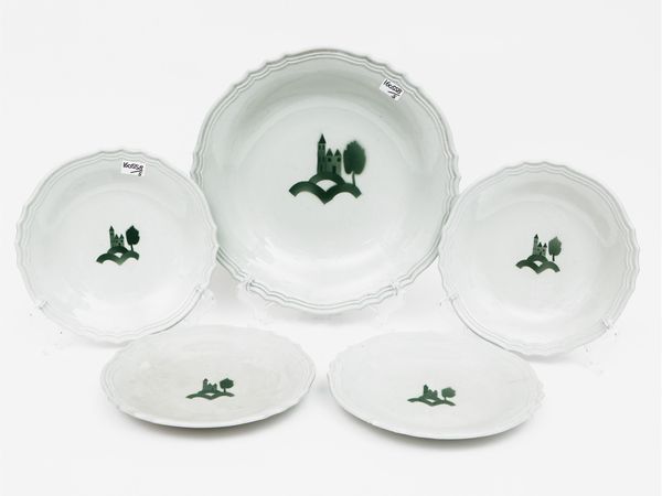 Serie di cinque piatti in terraglia, Societ Ceramica Italiana Laveno  - Asta La casa moderna  - Associazione Nazionale - Case d'Asta italiane