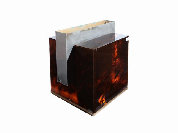 Lampada da tavolo in plexiglass e acciaio, Illum  - Asta La casa moderna  - Associazione Nazionale - Case d'Asta italiane